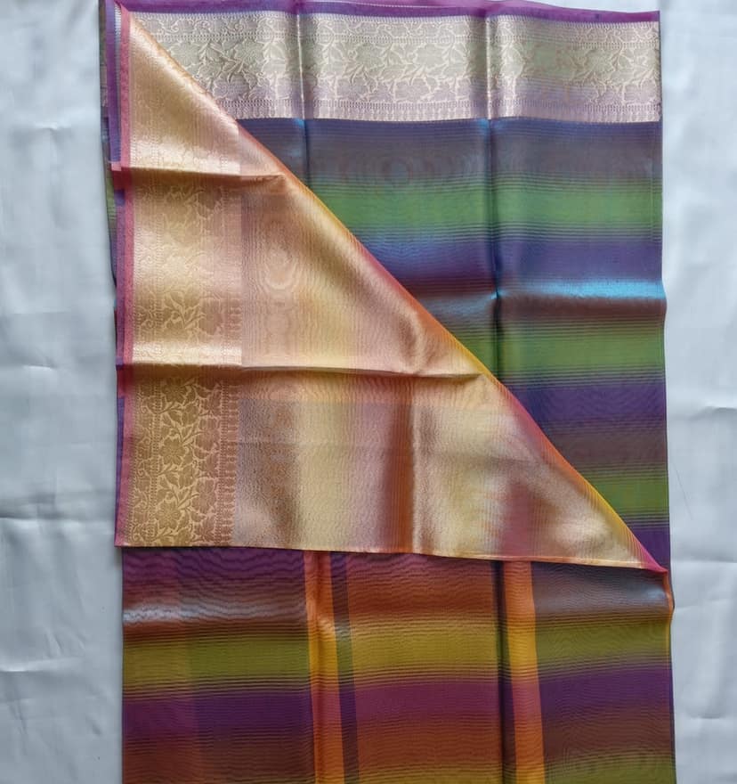 Tissue Silk Cotton Saree with Blouse