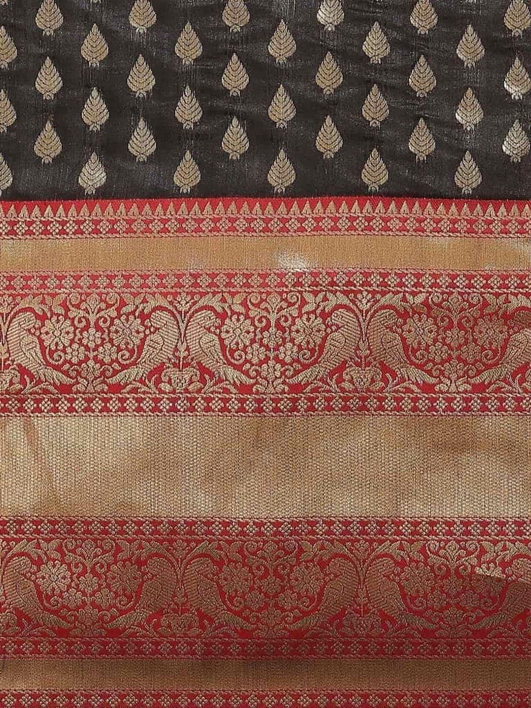 Women's Banarasi Art Silk Saree With Unstiched Blouse Piece view 3