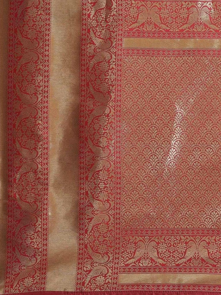 Women's Banarasi Art Silk Saree With Unstiched Blouse Piece view 4