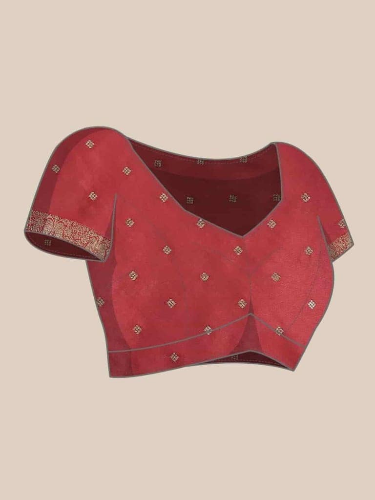 Women's Banarasi Art Silk Saree With Unstiched Blouse Piece view 6