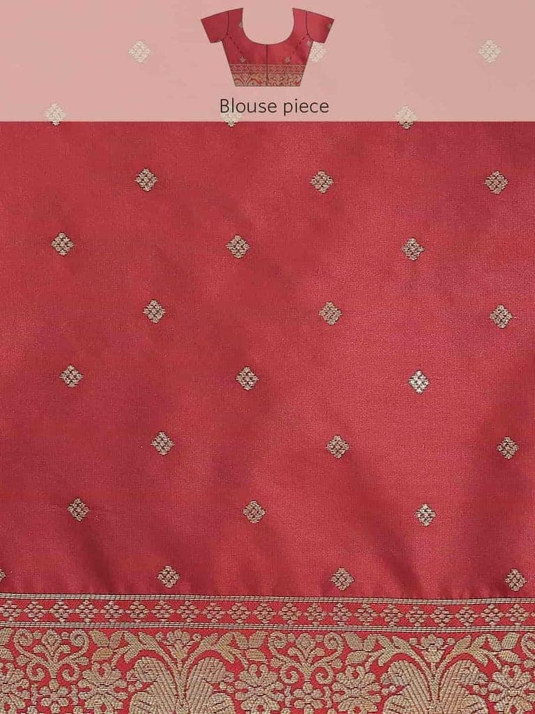 Women's Banarasi Art Silk Saree With Unstiched Blouse Piece view 7