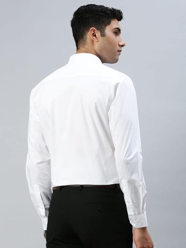 Mens 100% Cotton Full Sleeves White Shirt Award view 2