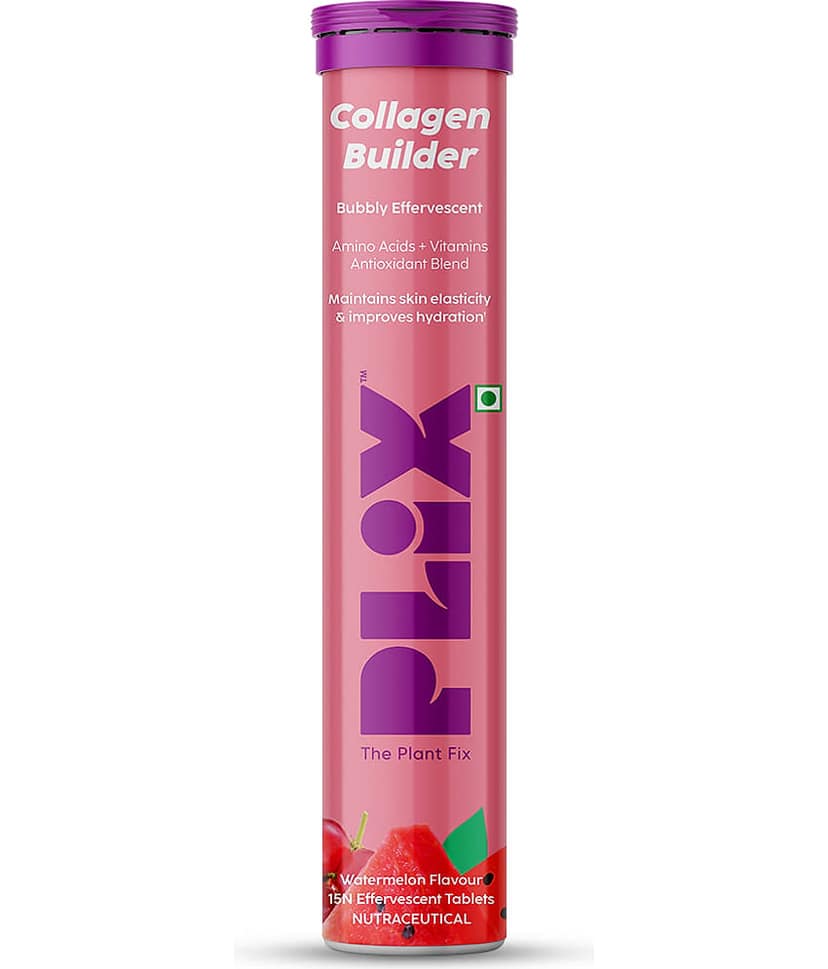 Plix Collagen Builder Effervescent For Improved Skin Elasticity & AntiAgeing(15 Tablets) view 2