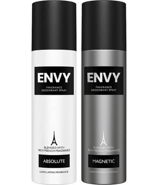 Envy Absolute & Magnetic 120 ml Each Deodorant Spray for Men 240 ml ( Pack of 2 )