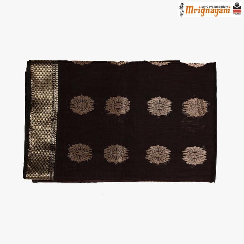 HANDLOOM MAHESHWARI SILK SAREE WITH BLOUSE (SKU - 3S0107180522, SAREE- 1269) view 5