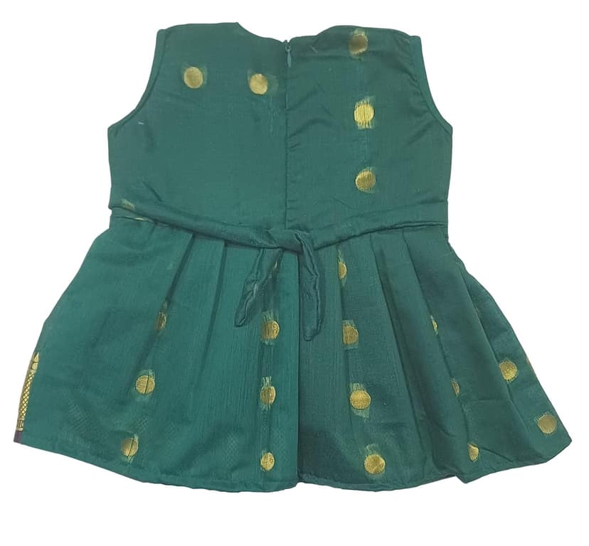 luster Cotton-Silk Frock Age (0-3Y) (Morpankhi, 0-3 Months) view 2