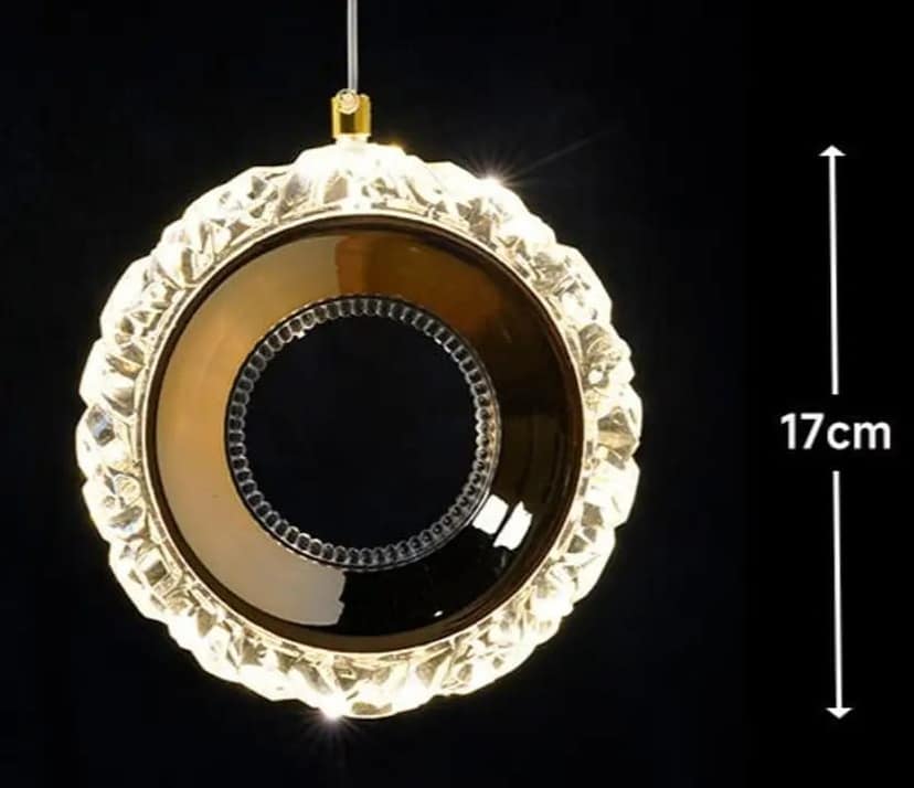 SPARKWORLD CRY-RING LED Ceiling Light (Warm White, Crystal Edge) Pendants Ceiling Lamp (Yellow) view 2