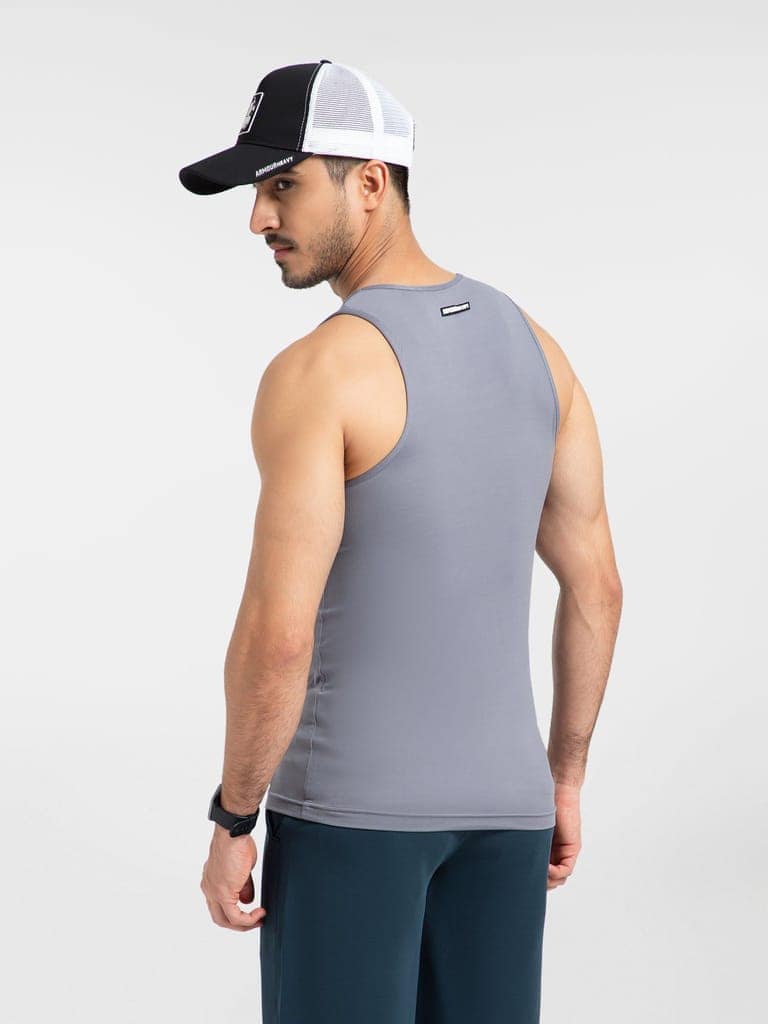 AH Gym Vest Light Grey 4-Way Stretch view 4