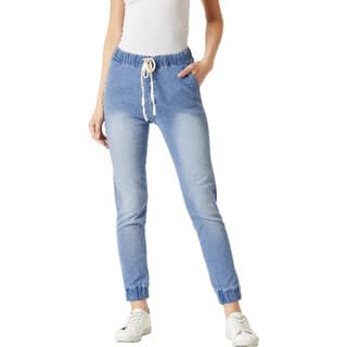 Miss Chase Women's Blue Just The Right Madness Denim Jogger