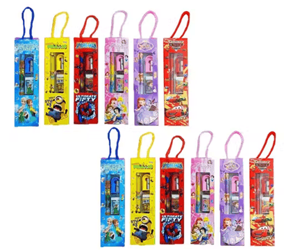 10 PCS Kids Stationery Gift Set – Return Gift Box with Pencils, Eraser, Sharpener & Ruler