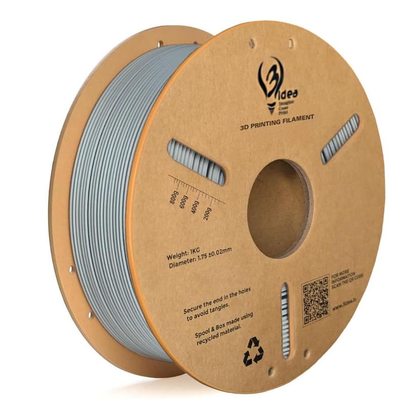 3idea Hyper ABS+ HS High-Speed 3D Printer Filament, 1.75mm Grey, Net Weight - 1KG Spool – High Toughness, Strong Layer Adhesion, Low Warping, Pro Grade Print Quality, ±0.02mm Precision