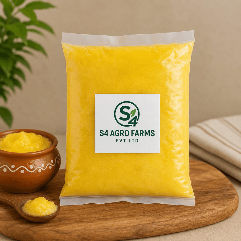 S4 Agro Farms Buffalo Ghee (1kg) | Rich & Aromatic Clarified Butter | Daily Cooking & Traditional Sweets