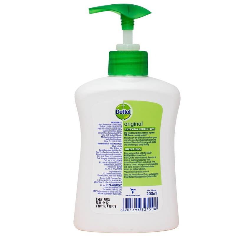 Dettol Original Liquid Hand Wash, 200 Ml view 2