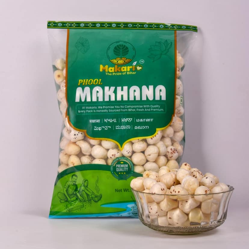 Makario Phool Makhana – Premium Quality Lotus Seeds | 100% Natural & Healthy Snack | 100g Pack view 6