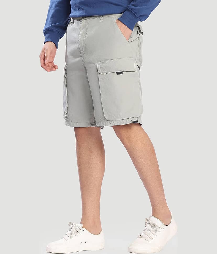 Bene Kleed Grey Cotton Men's Shorts ( Pack of 1 )