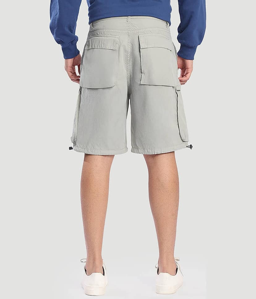 Bene Kleed Grey Cotton Men's Shorts ( Pack of 1 ) view 5