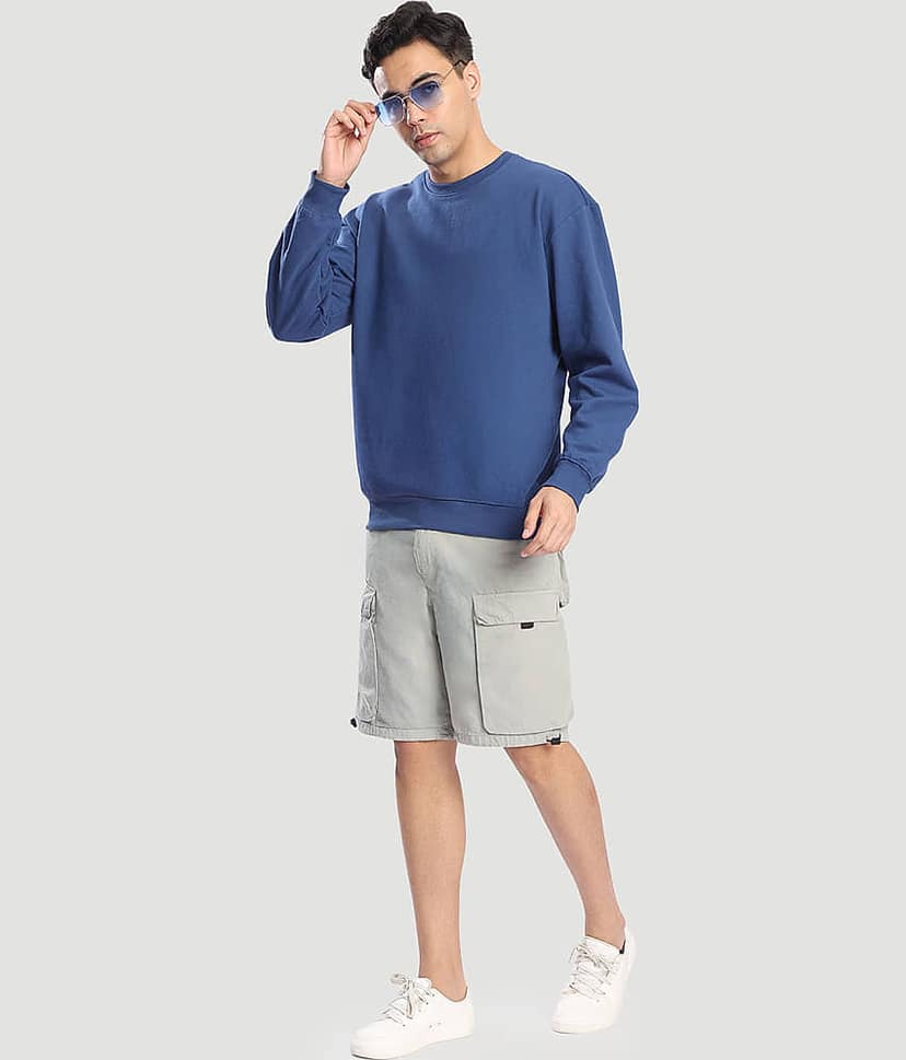 Bene Kleed Grey Cotton Men's Shorts ( Pack of 1 ) view 6