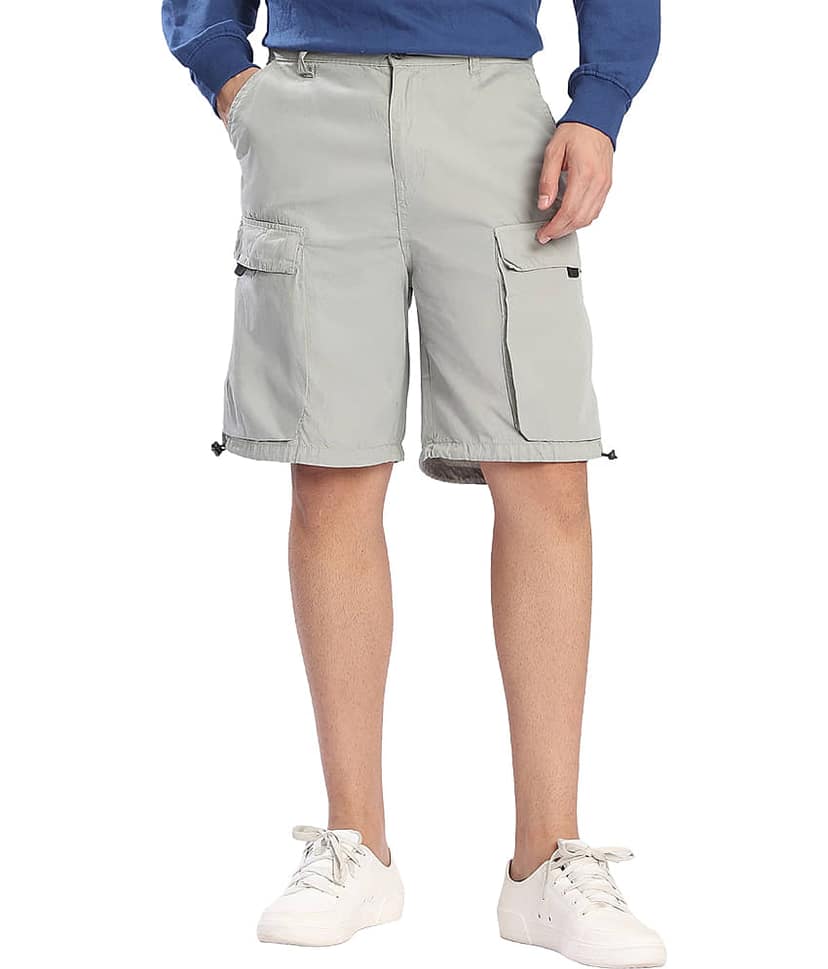 Bene Kleed Grey Cotton Men's Shorts ( Pack of 1 ) view 7