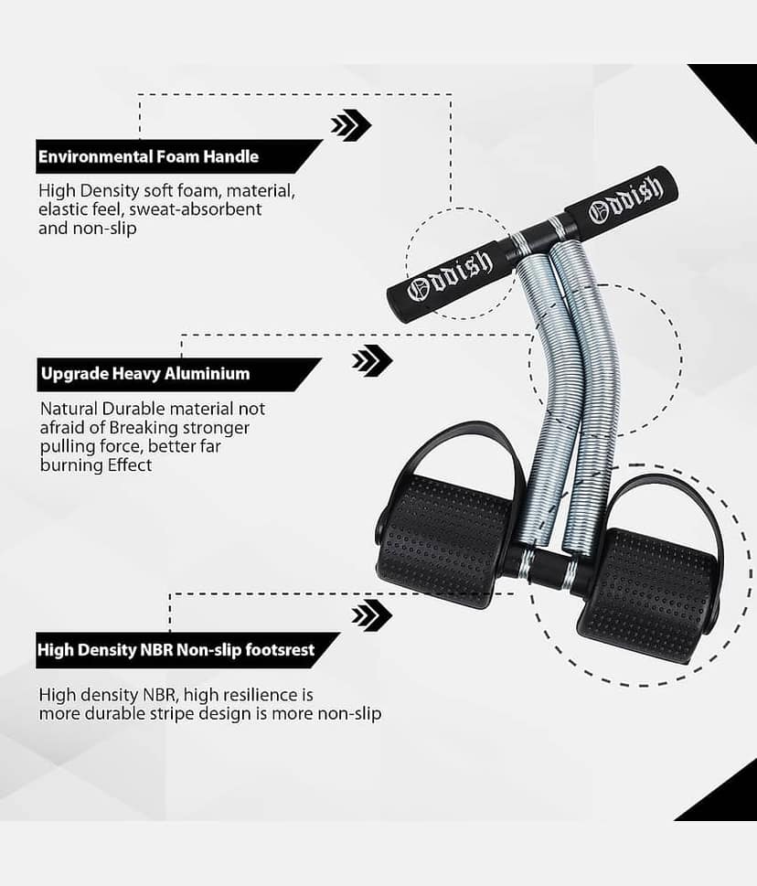 ODDISH; way to fitness Tummy Trimmer Double Spring With Foam Grip Handle - Your Perfect Fitness Companion for a Healthier Lifestyle For Men & Women view 2