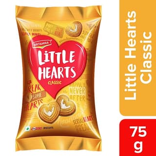 Britannia Little Hearts Biscuits, 75 G
