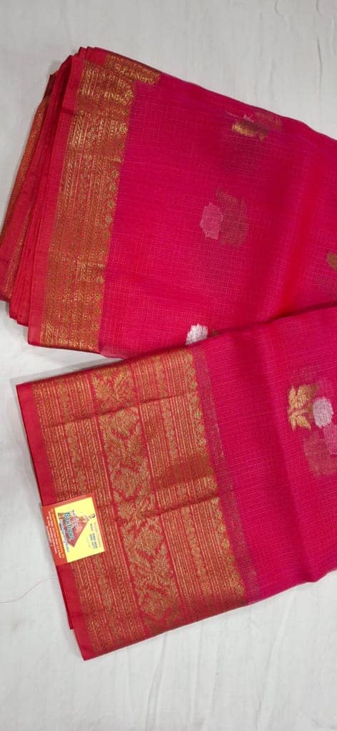 Buy Online at Wholesale Price, Pure Handloom Kora Muslin Silk Saree With Blouse Piece, Soft And Comfortable, Skin Friendly, Party Wear, Wedding Wear, Festival Wear Saree. view 2