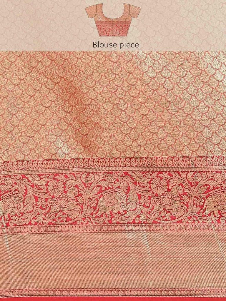 Women's Digital Printed Woven Silk Saree with unstiched blouse piece view 5