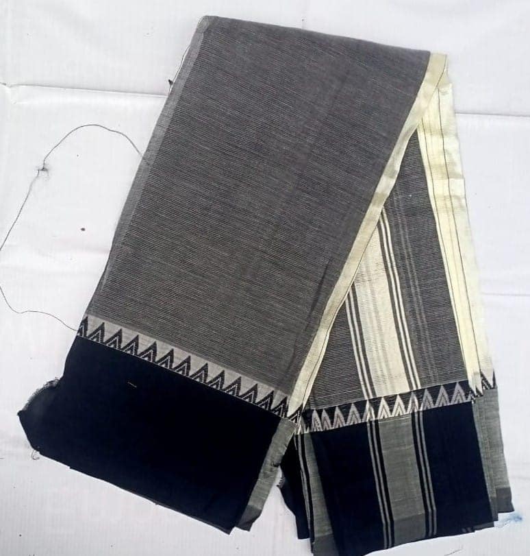 Handloom Pure Cotton Saree With Blouse Piece, Soft And Comfortable, Perfect For Casual Wear view 3