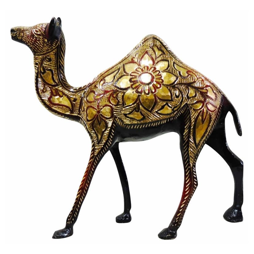 Antique Finish Brass Camel Home Decorative Showpiece Statue, Height : 8.3 Inch (ANMAS142 C) view 2