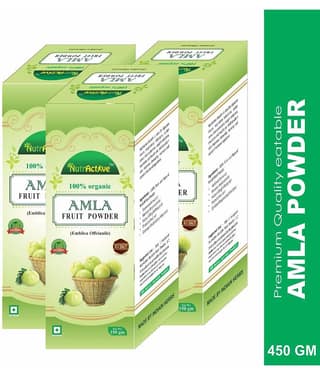 Nutractive 100% Pure Amla Fruit (Indian Gooseberry) Powder 450 Gm Pack of 3
