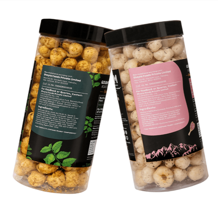 GOURMET MAKHANA Roasted in Olive Oil | Flavors Pudina Masala & Himalayan Salt and Pepper| Combo Of 2, 65g Each. - 130 gm view 2