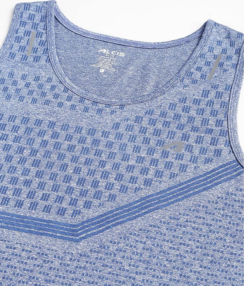 Alcis Blue Polyester Slim Fit Men's Tanks ( Pack of 1 ) view 2