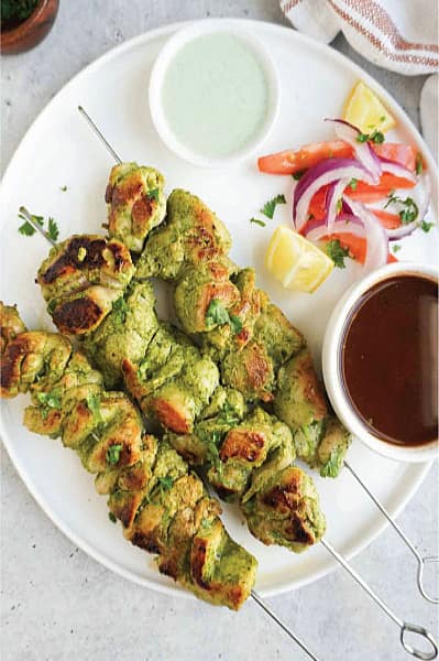 Murgh hariyali kebab