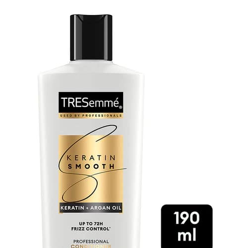 Tresemme Keratin Smooth Conditioner, With Keratin & Argan Oil For Straight, Shiny Hair Dry Hair & Controls Frizz, For Men & Women, 190 Ml