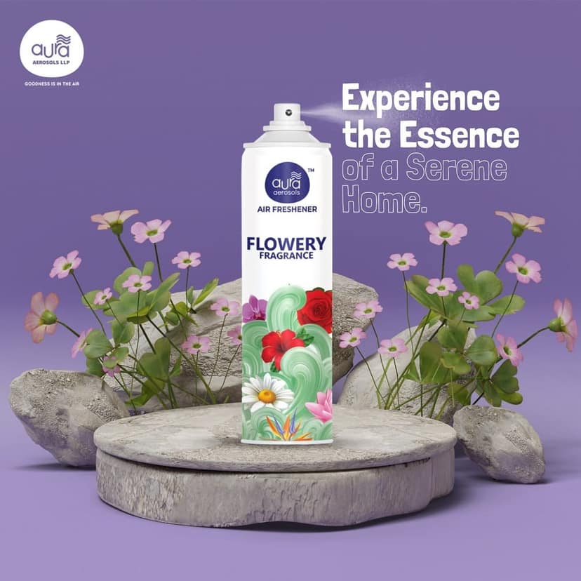 Aura Aerosols Air Freshener 300ml (Pack of 2) - Lavender & Cloud view 4