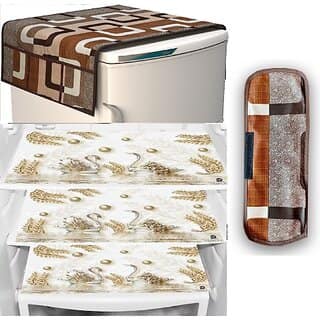 REVEXO Refrigerator Cover (Width: 98 cm, Multicolor)
