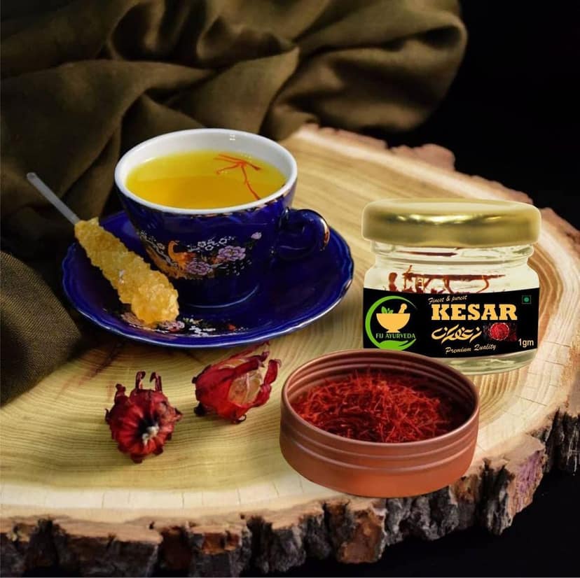 FIJ AYURVEDA Saffron Thread Kesar/ Keshar/ Zafran /Jafran (A++ Grade) for Pregnant Women � 2GM (Combo Pack) view 2