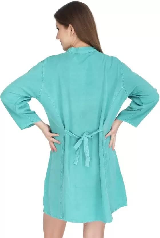 Women's Plus Size Tunic Tops Summer Long Sleeve Round Neck Blouses-Dress Ruffle Flowy Up T Shirts view 5