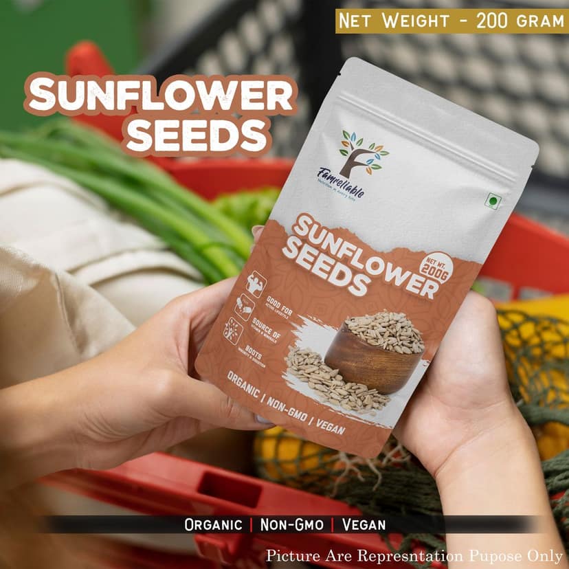 Famreliable Boost Your Health with 400g Raw Sunflower Seeds – Premium Nutritional Powerhouse view 3