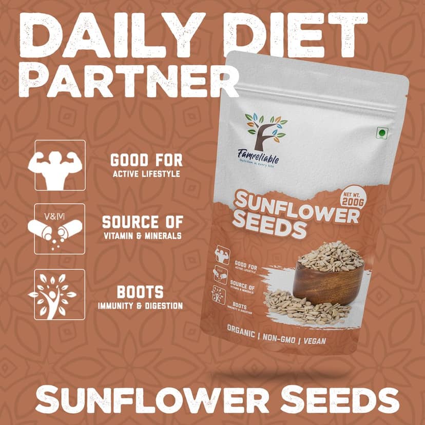 Famreliable Boost Your Health with 400g Raw Sunflower Seeds – Premium Nutritional Powerhouse view 4