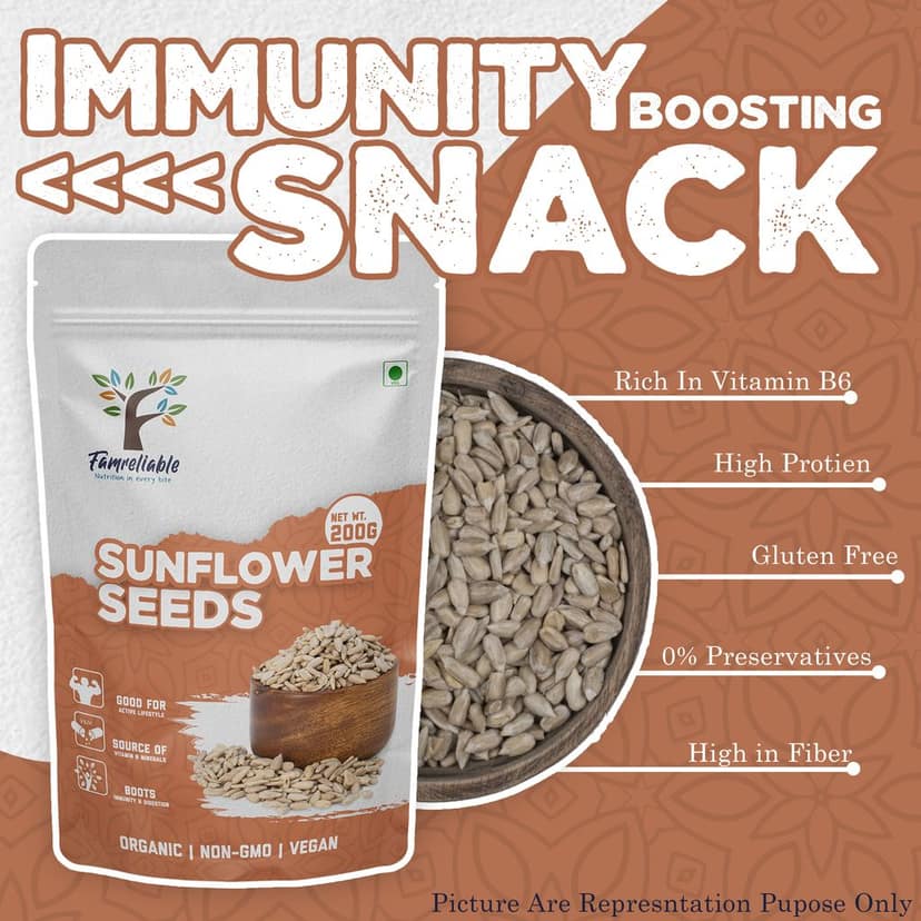 Famreliable Boost Your Health with 400g Raw Sunflower Seeds – Premium Nutritional Powerhouse view 5