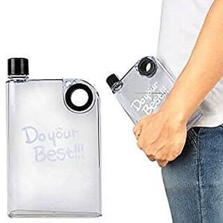 Right trader Attractive Portable Notebook Water Memo Bottle 420ml Flat And Ultra Slim For Travel And Office Use ( Multicolor)