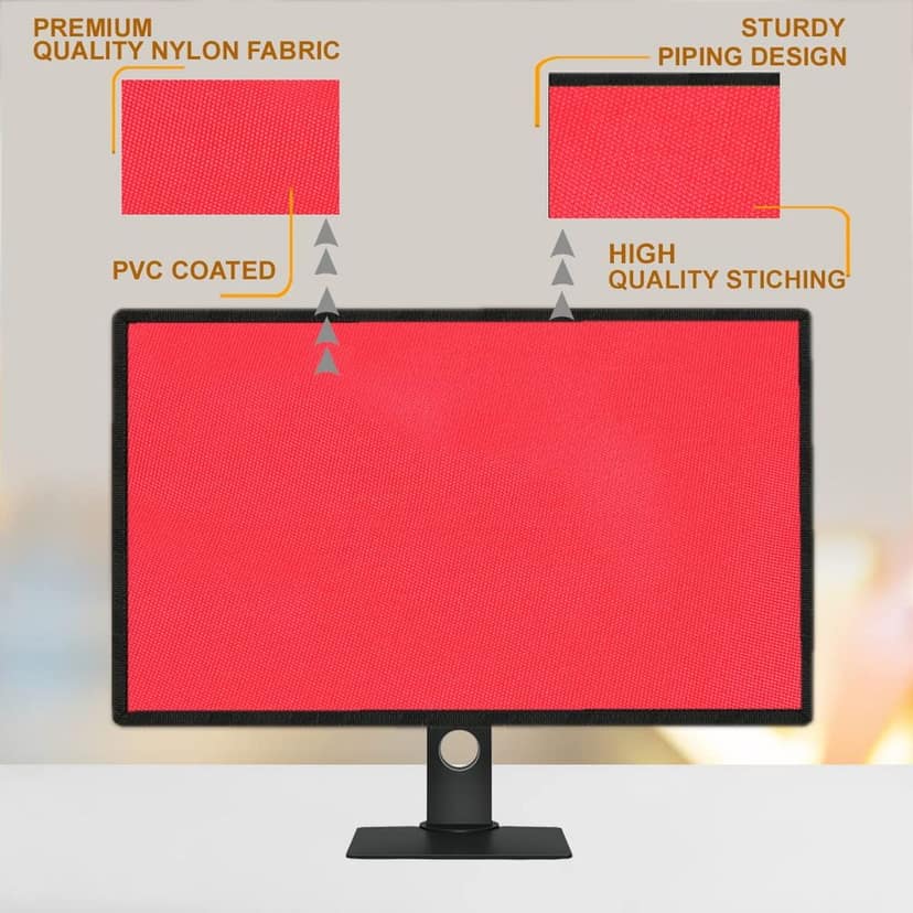 PalaP Super Premium Dust Proof Monitor Cover for HP 23.8 inches Monitor (RED) view 4