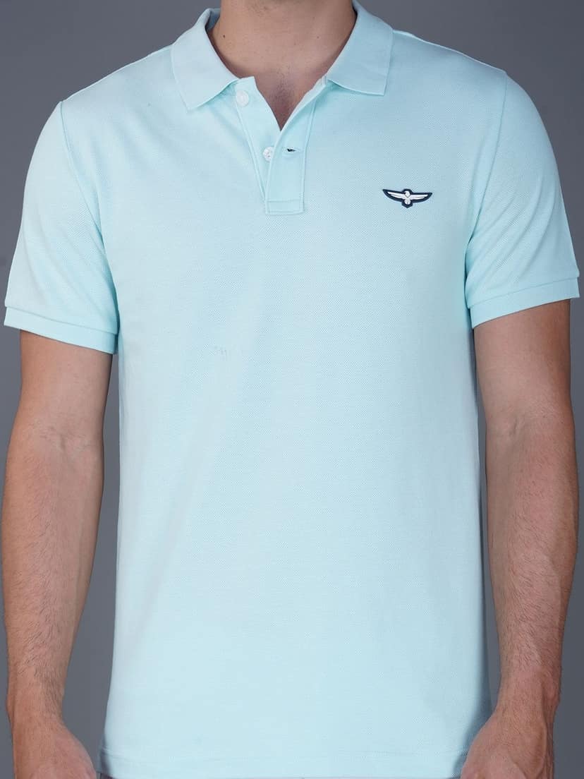 Solid Polo Shirt - BLEASHED AQUA view 4
