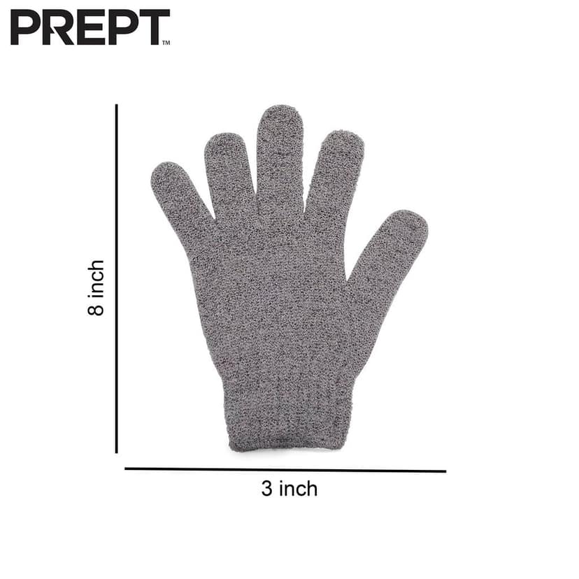 PREPT Microfiber Exfoliating Loofah Body Hand Gloves for Bathing | Shower Gloves | Dry Skin | Dead Skin Cell Remover | Body Scrub | Skin Exfoliator for Body | Shower Gloves for Men (2 Pairs) view 4