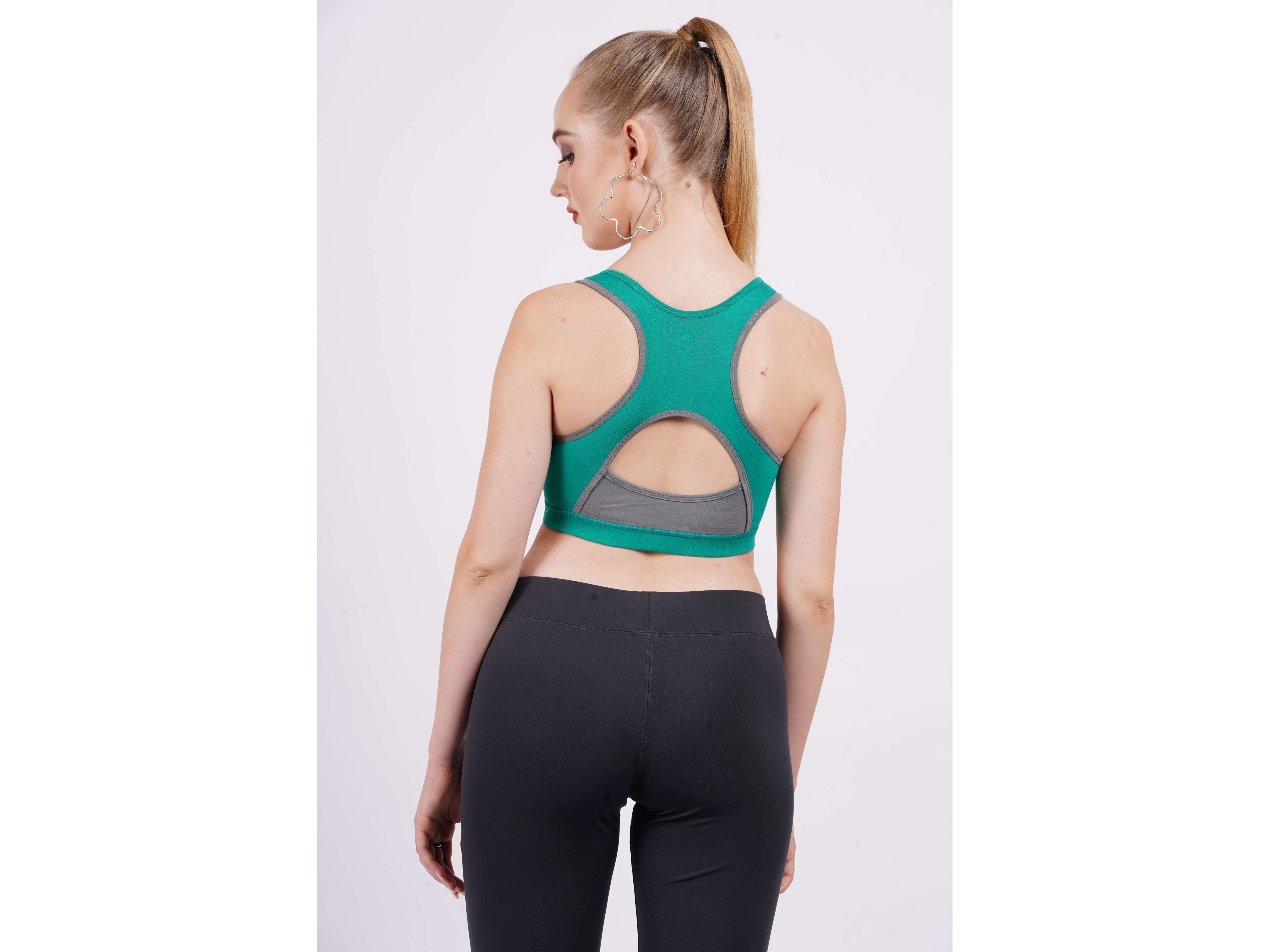Stud & Gracy Sports Bra - Padded Green + Grey - XL - 36 view 2