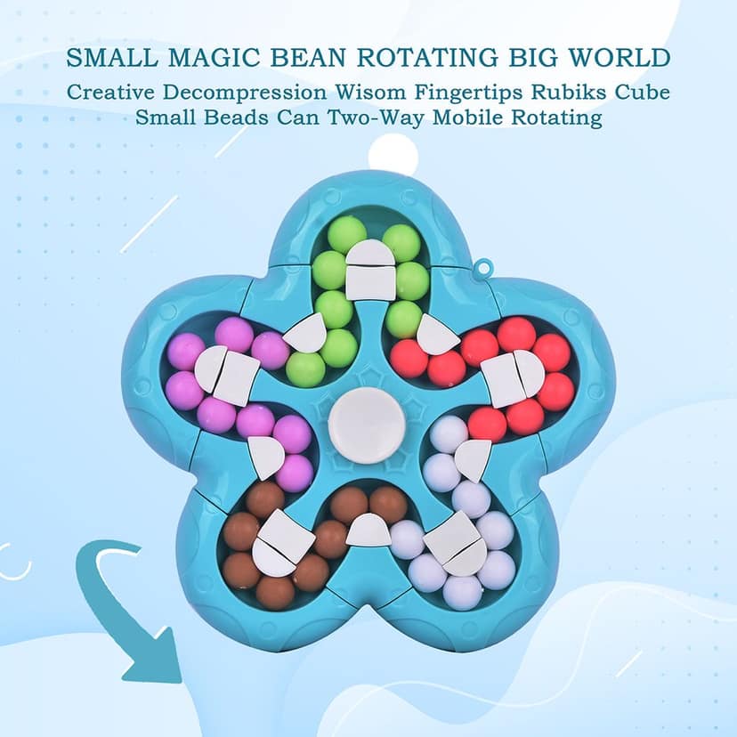 Fingertip Gyro Rubik's Cube | Rotating Magic Bean Cube | Rotating Spinner | Magic Bean Rotating Puzzle | Magic Bean Spinner | Rotating Finger Cube Puzzle | Rotating Magic Bean Puzzle | Fingertip Rotation Game | Stress Relief Toys For Adults view 4