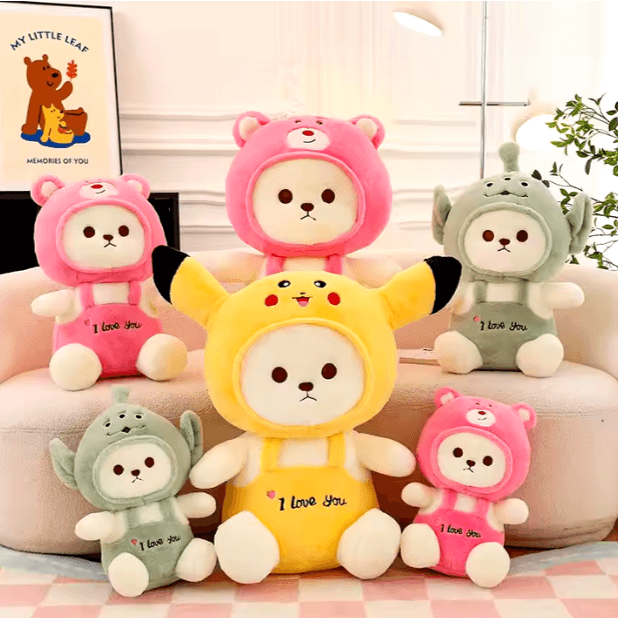 Teddy Bear with Cap - 'I Love You' Plush Toy for Kids view 2