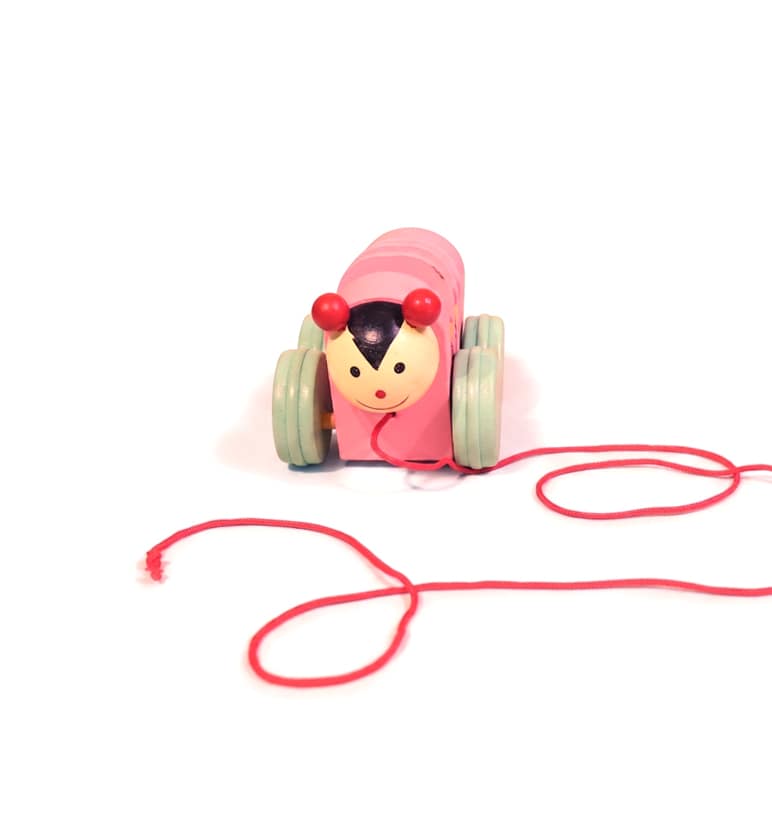 Handcrafted Wooden Lacquerware Caterpillar Toy view 3