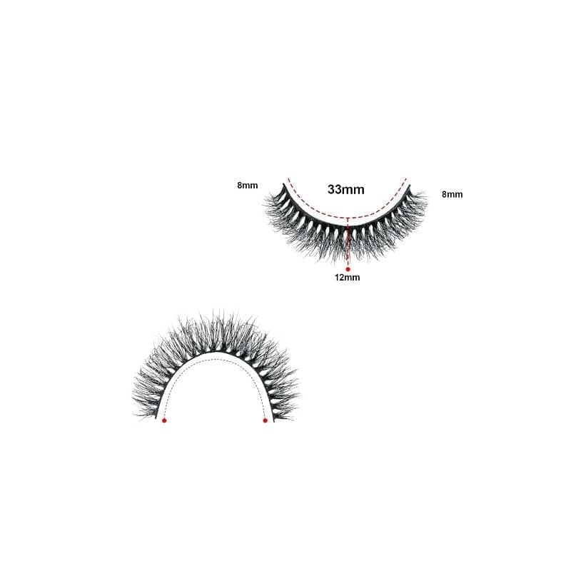 B.O.B.I Reusable Waterproof 10mm Synthetic- A 15 Hair Natural vivid and shiny Long 3D Volume Eyelashes - 8 Pair (A15) view 3