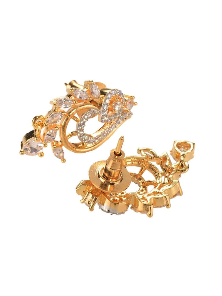 Gold Toned AD Studded Designer Locket Jewellery Set view 5